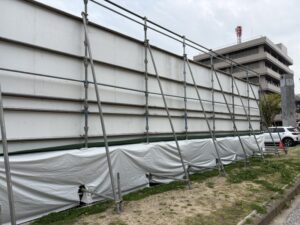 第77回 丸亀お城まつり舞台設置